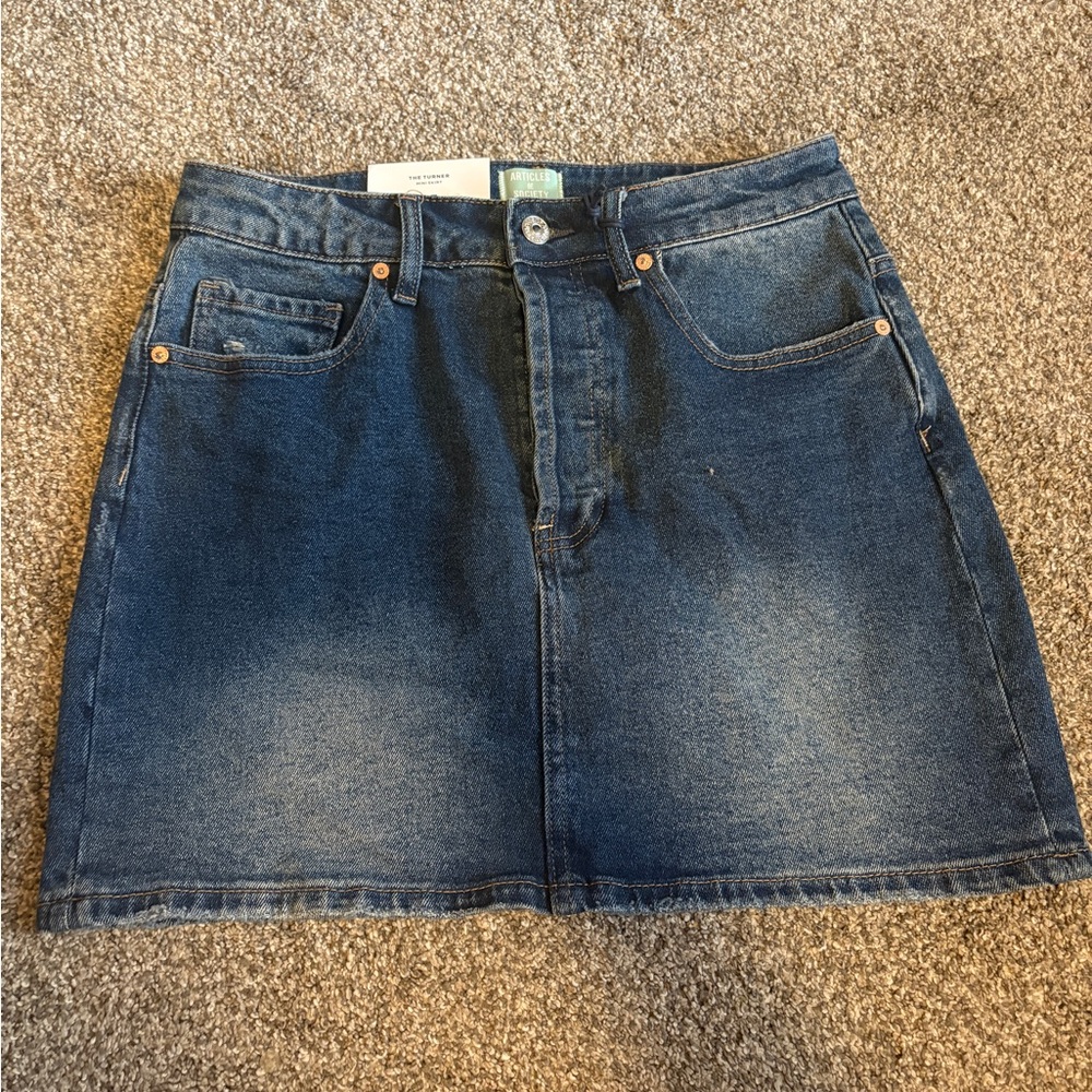 Articles Of Society Denim Blue Women's Skirt